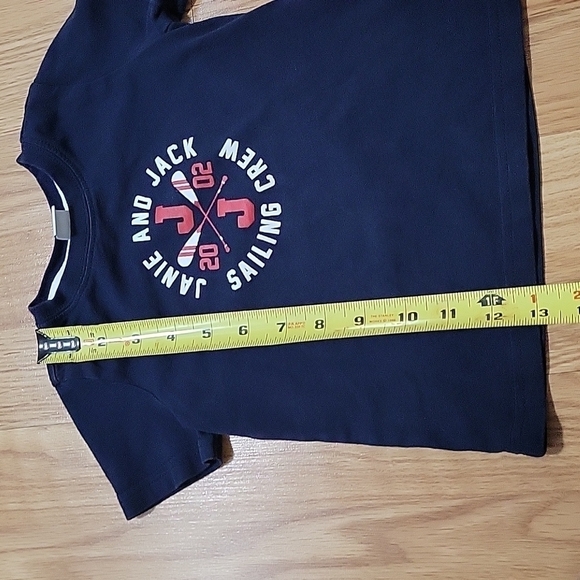 Janie and Jack Sailing Crew patriotic top T-Shirt navy Blue 12-18 month boys - Picture 5 of 8